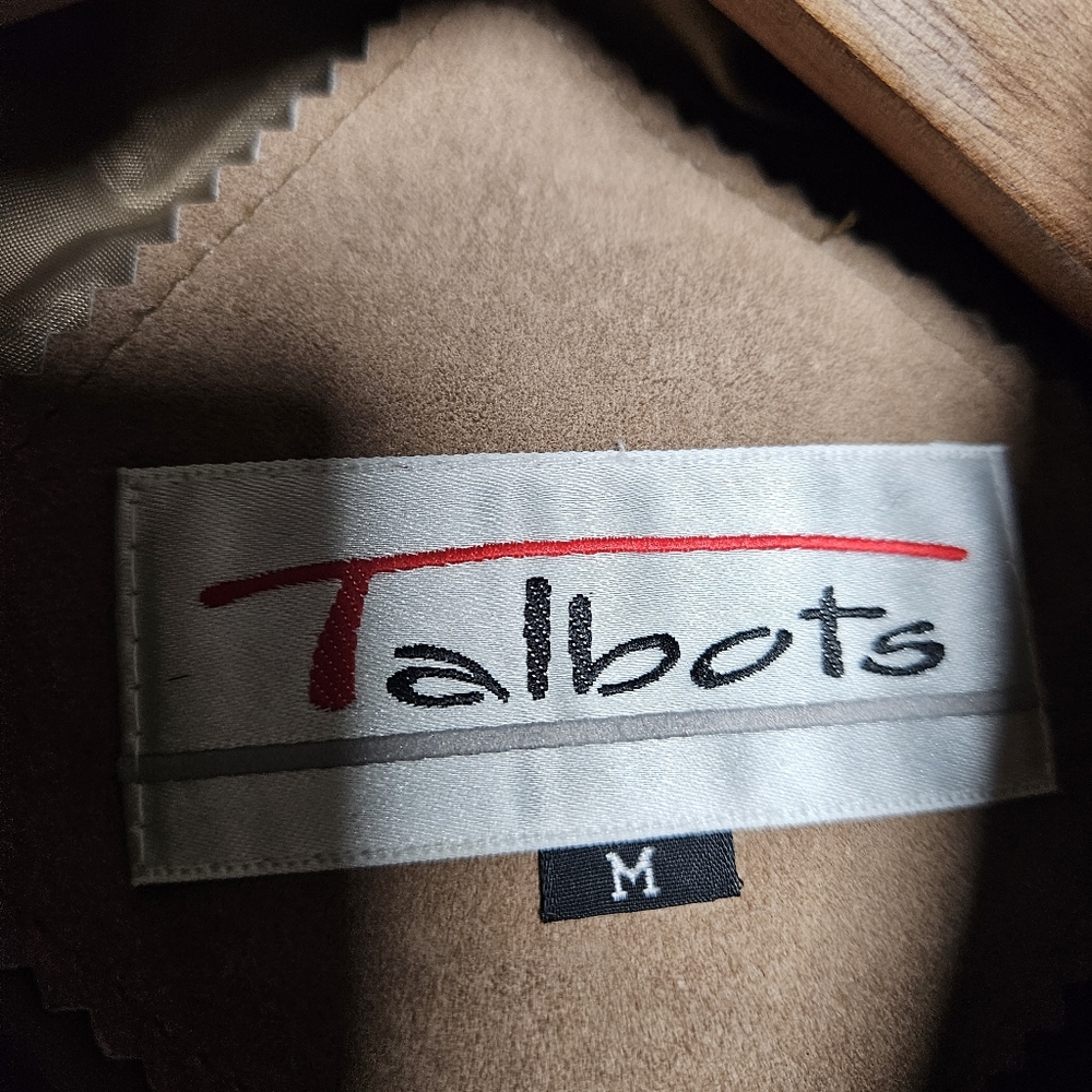 Talbots Leather Barn Coat Jacket Brown Suede Chore Coat Outerwear Size Medium - Picture 7 of 9